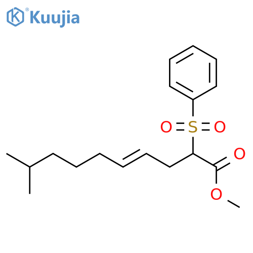 4-Decenoic acid, 9-methyl-2-(phenylsulfonyl)-, methyl ester structure