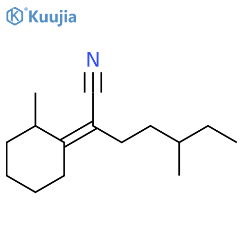 Heptanenitrile, 5-methyl-2-(2-methylcyclohexylidene)- structure