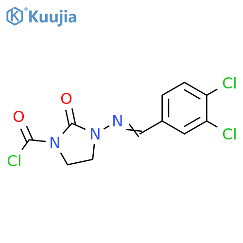 1-Imidazolidinecarbonyl chloride,3-[[(3,4-dichlorophenyl)methylene]amino]-2-oxo- structure