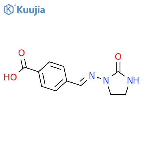 Benzoic acid, 4-[[(2-oxo-1-imidazolidinyl)imino]methyl]- structure