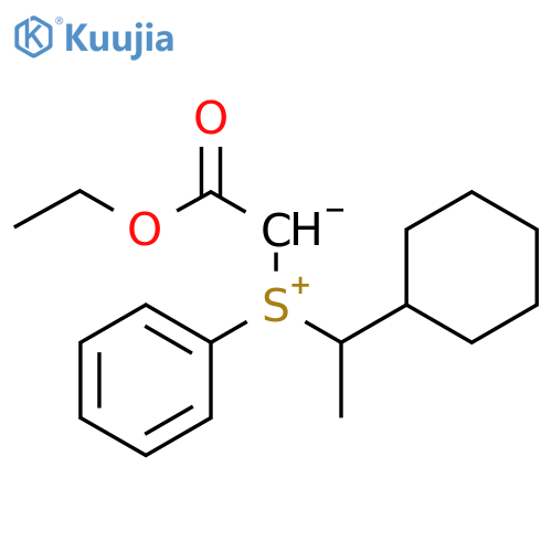 Sulfonium, (1-cyclohexylethyl)phenyl-, 2-ethoxy-2-oxoethylide structure