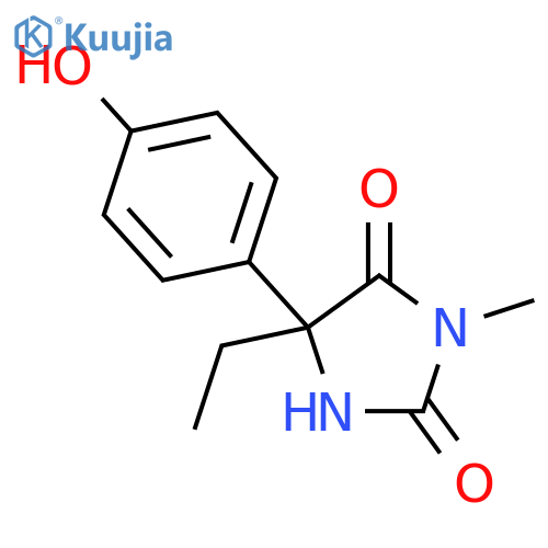 2,4-Imidazolidinedione,5-ethyl-5-(4-hydroxyphenyl)-3-methyl- structure