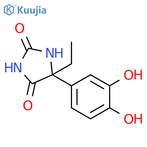 2,4-Imidazolidinedione, 5-(3,4-dihydroxyphenyl)-5-ethyl- structure