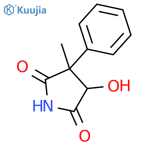 2,5-Pyrrolidinedione, 4-hydroxy-3-methyl-3-phenyl- structure
