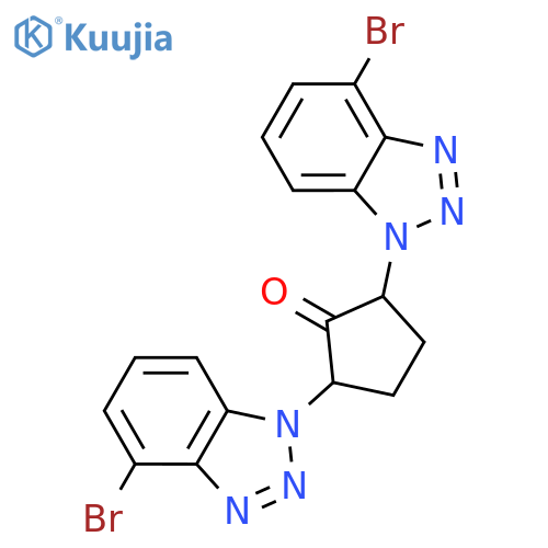 Cyclopentanone, 2,5-bis(bromo-1H-benzotriazol-1-yl)- structure
