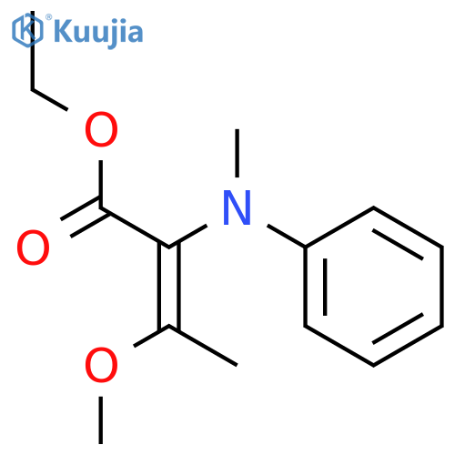 2-Butenoic acid, 3-methoxy-2-(methylphenylamino)-, ethyl ester, (E)- structure