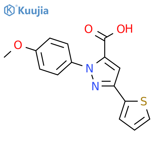 1-(4-Methoxyphenyl)-3-(thiophen-2-yl)-1H-pyrazole-5-carboxylic Acid structure