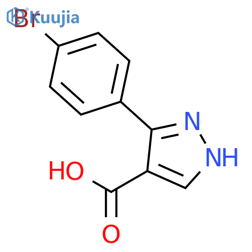 3-(4-Bromophenyl)-1H-pyrazole-4-carboxylic acid structure