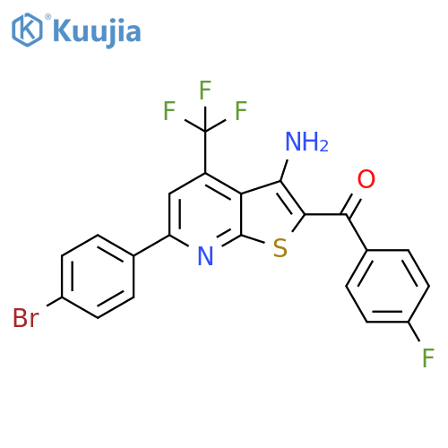 6-(4-bromophenyl)-2-(4-fluorobenzoyl)-4-(trifluoromethyl)thieno2,3-bpyridin-3-amine structure