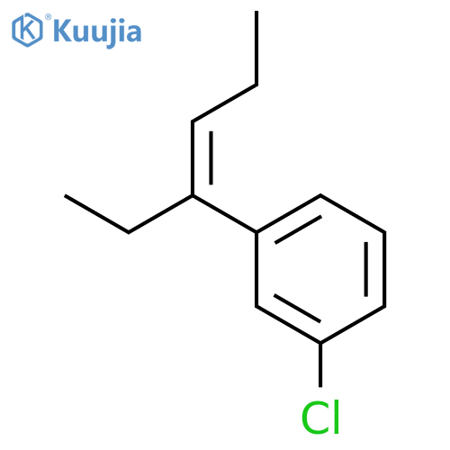 BENZENE, 1-CHLORO-3-[(1E)-1-ETHYL-1-BUTENYL]- structure