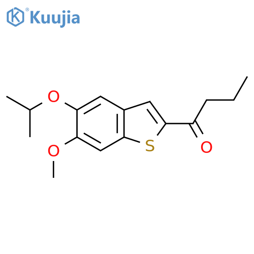 1-BUTANONE, 1-[6-METHOXY-5-(1-METHYLETHOXY)BENZO[B]THIEN-2-YL]- structure