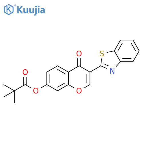 3-(1,3-benzothiazol-2-yl)-4-oxo-4H-chromen-7-yl 2,2-dimethylpropanoate structure