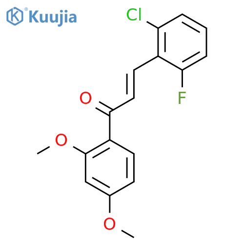 (2E)-3-(2-Chloro-6-fluorophenyl)-1-(2,4-dimethoxyphenyl)prop-2-en-1-one structure