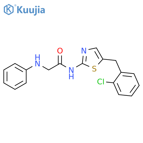 N-{5-(2-chlorophenyl)methyl-1,3-thiazol-2-yl}-2-(phenylamino)acetamide structure