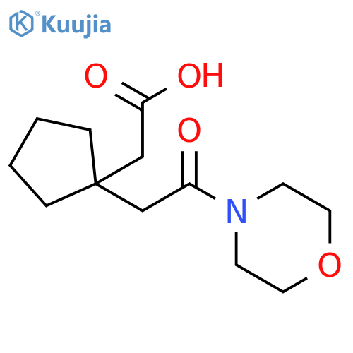 2-{1-[2-(morpholin-4-yl)-2-oxoethyl]cyclopentyl}acetic acid structure
