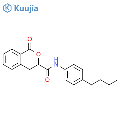 N-(4-butylphenyl)-1-oxo-3,4-dihydro-1H-2-benzopyran-3-carboxamide structure
