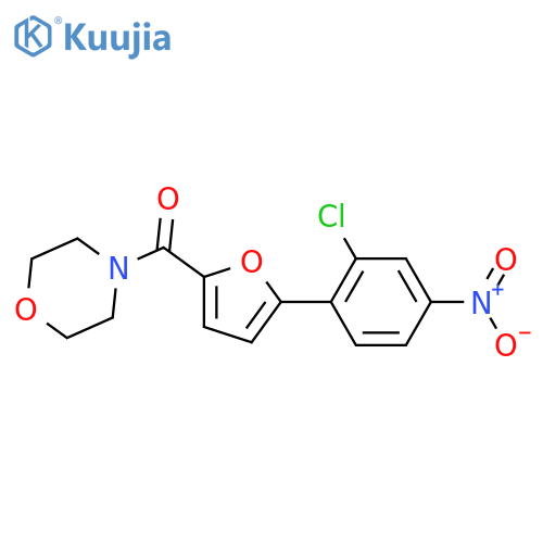 4-5-(2-chloro-4-nitrophenyl)furan-2-carbonylmorpholine structure