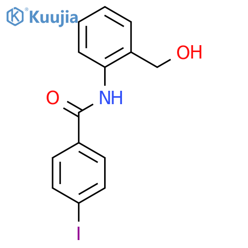 N-[2-(hydroxymethyl)phenyl]-4-iodobenzamide structure