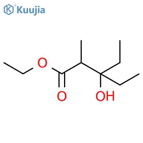 Pentanoic acid, 3-ethyl-3-hydroxy-2-methyl-, ethyl ester structure