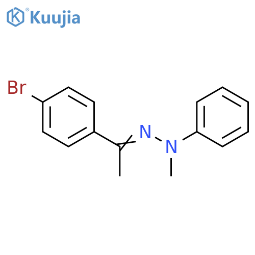 Ethanone, 1-(4-bromophenyl)-, methylphenylhydrazone structure