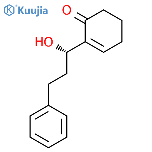 2-Cyclohexen-1-one, 2-[(1S)-1-hydroxy-3-phenylpropyl]- structure