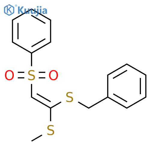 Benzene, [[2-(methylthio)-2-[(phenylmethyl)thio]ethenyl]sulfonyl]-, (Z)- (9CI) structure