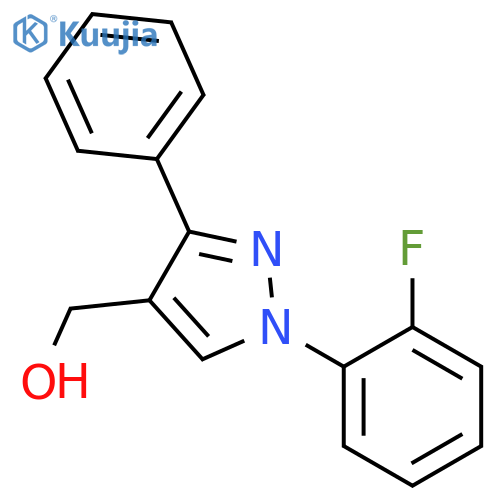 (1-(2-Fluorophenyl)-3-phenyl-1H-pyrazol-4-yl)methanol structure