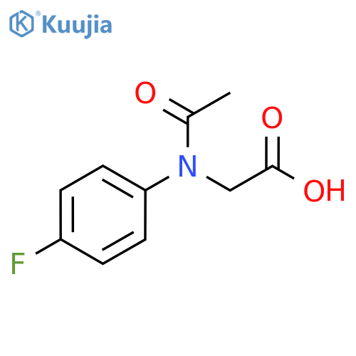 2-N-(4-fluorophenyl)acetamidoacetic acid structure