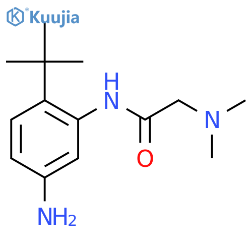 N-((5-amino-2-tert-butylphenyl)-2-dimethylamino)acetamide structure