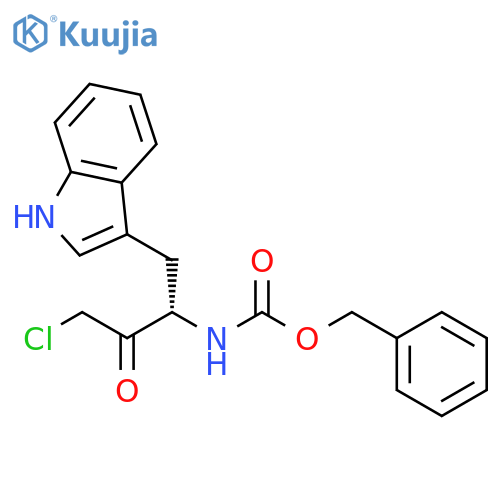 Carbamic acid, [(1S)-3-chloro-1-(1H-indol-3-ylmethyl)-2-oxopropyl]-, phenylmethyl ester (9CI) structure