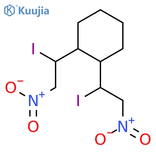 Cyclohexane, 1,2-bis(1-iodo-2-nitroethyl)- structure