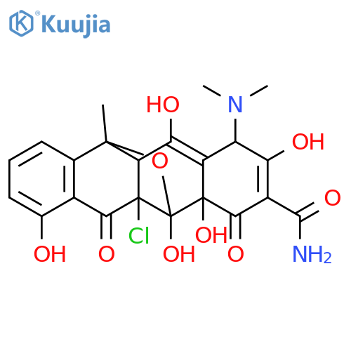 5,11-Epoxynaphthacene-3-carboxamide,5a-chloro-1-(dimethylamino)-1,4,4a,5,5a,6,11,11a-octahydro-2,4a,5,7,12-pentahydroxy-11-methyl-4,6-dioxo- structure