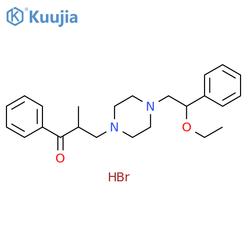 1-Propanone,3-[4-(2-ethoxy-2-phenylethyl)-1-piperazinyl]-2-methyl-1-phenyl-,dihydrobromide structure