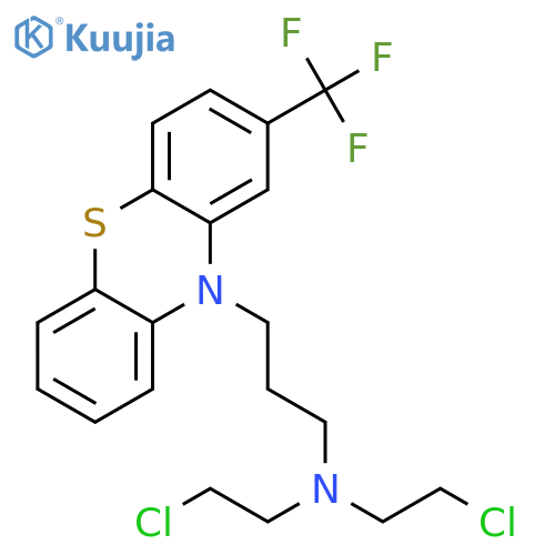 10H-Phenothiazine-10-propanamine,N,N-bis(2-chloroethyl)-2-(trifluoromethyl)-, hydrochloride (1:1) structure