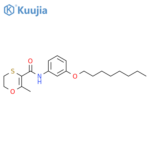 1,4-Oxathiin-3-carboxamide, 5,6-dihydro-2-methyl-N-[3-(octyloxy)phenyl]- structure