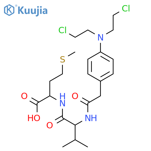 D-Methionine, N-[N-[[4-[bis(2-chloroethyl)amino]phenyl]acetyl]-L-valyl]- structure