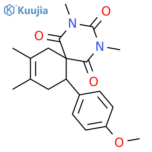 2,4-Diazaspiro[5.5]undec-8-ene-1,3,5-trione, 11-(4-methoxyphenyl)-2,4,8,9-tetramethyl- structure