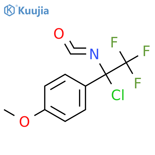 Benzene, 1-[1-chloro-2,2,2-trifluoro-1-isocyanatoethyl]-4-methoxy- structure