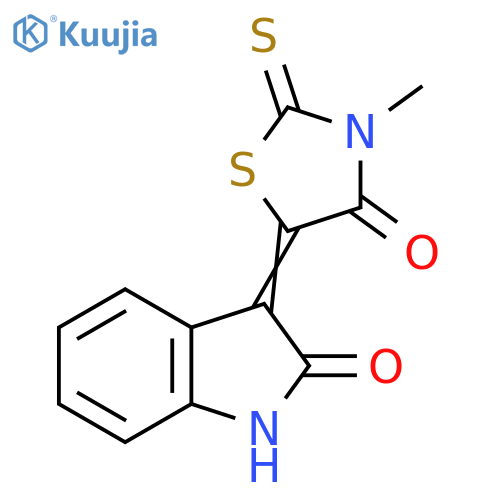 2H-Indol-2-one,1,3-dihydro-3-(3-methyl-4-oxo-2-thioxo-5-thiazolidinylidene)- structure