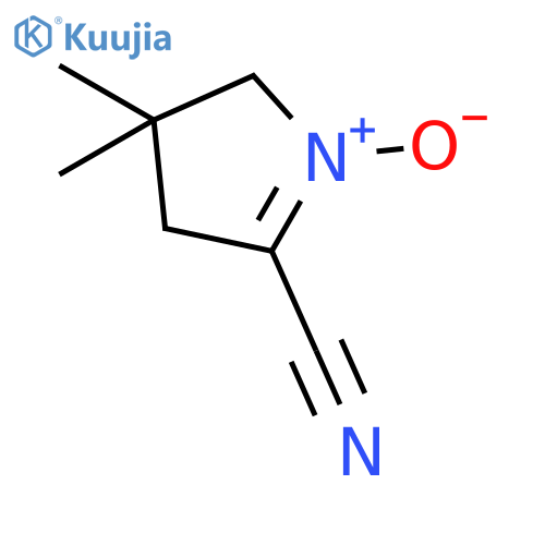 2H-Pyrrole-5-carbonitrile, 3,4-dihydro-3,3-dimethyl-, 1-oxide structure