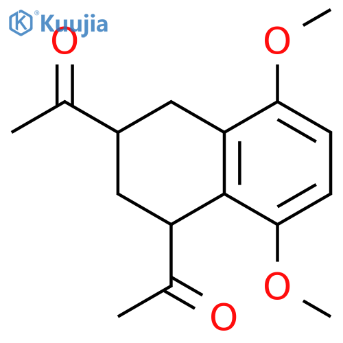Ethanone,1,1'-(1,2,3,4-tetrahydro-5,8-dimethoxy-1,3-naphthalenediyl)bis- structure