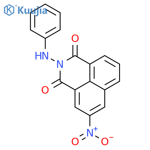 1H-Benz[de]isoquinoline-1,3(2H)-dione, 5-nitro-2-(phenylamino)- structure