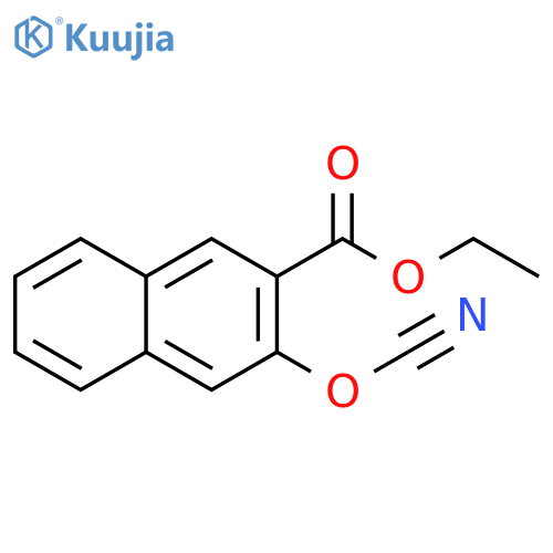 2-Naphthalenecarboxylic acid, 3-cyanato-, ethyl ester structure