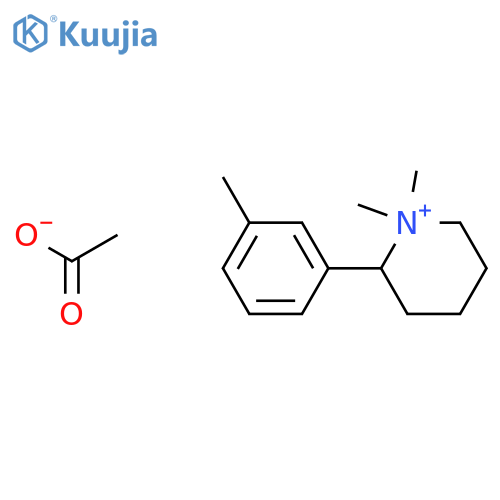 Piperidinium, 1,1-dimethyl-2-(3-methylphenyl)-, acetate structure
