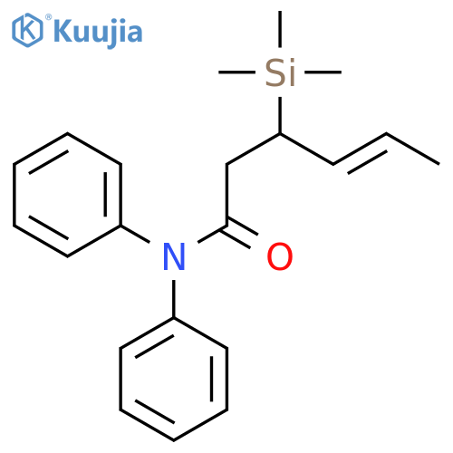 4-Hexenamide, N,N-diphenyl-3-(trimethylsilyl)-, (E)- structure