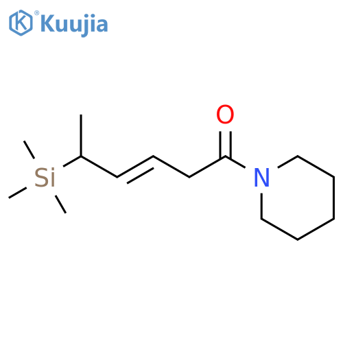 Piperidine, 1-[1-oxo-5-(trimethylsilyl)-3-hexenyl]- structure