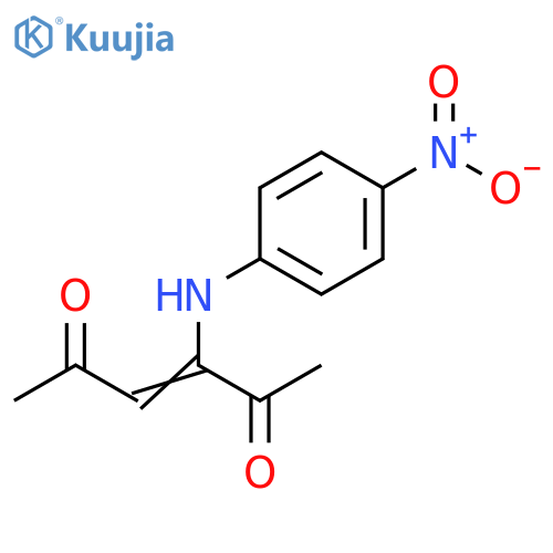 3-Hexene-2,5-dione, 3-[(4-nitrophenyl)amino]- structure