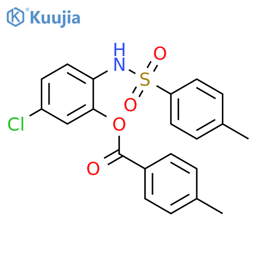 Benzoic acid, 4-methyl-,5-chloro-2-[[(4-methylphenyl)sulfonyl]amino]phenyl ester structure