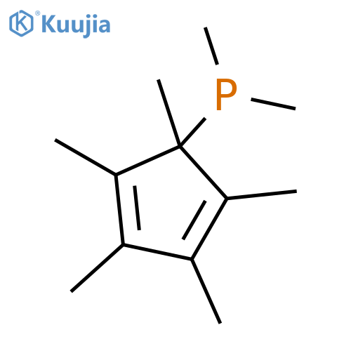 Phosphine, dimethyl(1,2,3,4,5-pentamethyl-2,4-cyclopentadien-1-yl)- structure