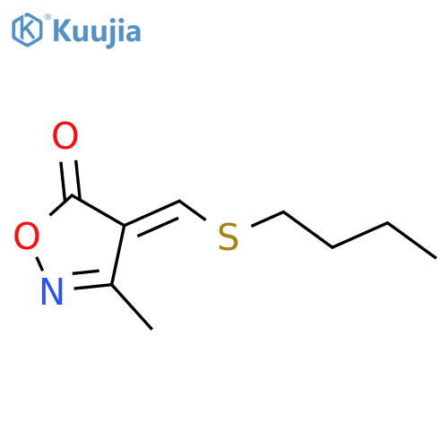 5(4H)-Isoxazolone, 4-[(butylthio)methylene]-3-methyl-, (E)- structure